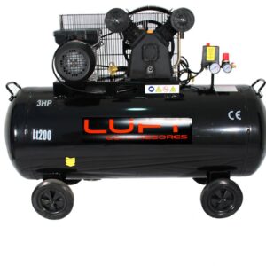 Compresor 3 Hp 200 Litros Transmisión por correa Cabezal en V