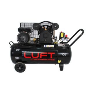Compresor 3 Hp 100 Litros Transmisión por correa Cabezal en V.