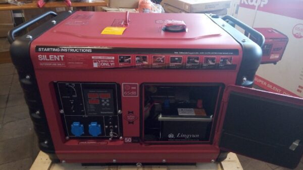 Vista completa panel generador rojo koop 8500
