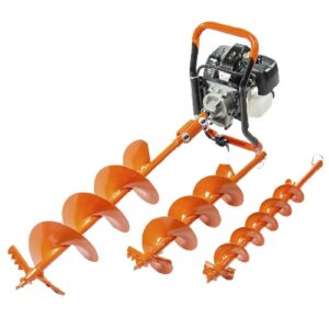 Ahoyador/barreno WULKAN 60 cc , 2,8 HP con tres brocas(barrenos) 100,150 y 200 mm