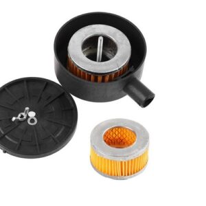 Filtro de aire de 1/2" para compresión de aire estándar con fondo blanco