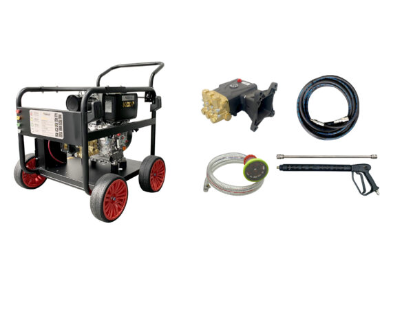 Hidrolavadora Autónoma Diesel Agua Fría 4000 Psi con accesorios